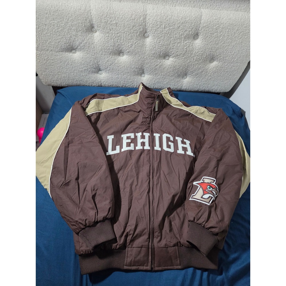 Vintage Majestic Lehigh University Mountain Hawks Jacket Brown Mens XL 2000s